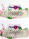 Pearl hair clip with rhinestones