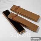 Коробочка подарочная под браслет/цепочку/часы "Ромб", 20*4,5см, цвет коричневый