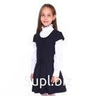 Сарафан школьный для девочек, цвет тёмно-синий, рост 134 см