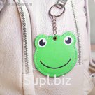 Брелок-зеркало, экокожа "Лягушка", 8 см