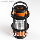 Фонарь переносной, в виде лампы, чёрно-оранжевый, (батарека size D 1.5v-3 шт) 22.5х12 см