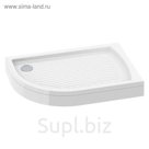 Поддон душевой IDDIS, полукруглый, акриловый, левый, 120х80х16,5 см, 27L, 27LR128i22