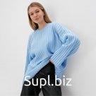 Джемпер вязаный женский MINAKU:Knitwear collection, голубой, размер 54-56