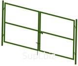 Ворота каркас H 1,5м L 3,4м ППК RAL 8017 Зеленый