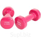 Гантель виниловая York 2.5 кг (розовая) B31378