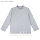 Лонгслив с горловиной для мальчиков, рост 110 см, цвет серый