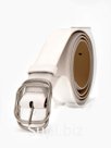 Ремень женский, 110×3.2 см, пряжка металл, серебристая, белый