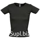 Футболка женская с круглым вырезом Lady 220, размер M, цвет чёрный