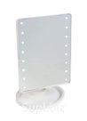 Зеркало KZ-06, подсветка, 26.5 х 16 х 12 см, 16 диодов, сенсорная кнопка, белое