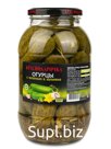 Cucumbers with greens in the fill, glassbank 1500g