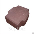 Тротуарная плитка "Крест 250х225х80", цвет красный