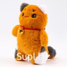 Брелок детский «Котик», мягкая игрушка, 14 см, цвет коричневый