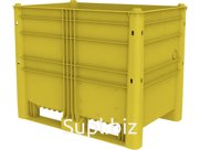 Контейнер пластиковый 1200х800х950 желтый, сплошной, арт. EcoLine-650 желтый, код: 20797