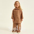 Костюм детский домашний (рубашка и брюки) SL HOME р 32 (110-116), кофейный