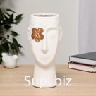 Ваза «Наваждение», d=7.5 см, 8×9×22 см, керамика, белая