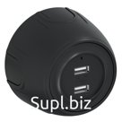 Розетка OneKeyElectro Rotondo USB двойная, с подсветкой, черная