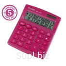Калькулятор настольный Citizen SDC812NRPKE, 12 разр., двойное питание, 127*105*21мм, розовый