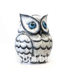 White owl with feathers