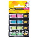 Флажки-закладки Post-it "Professional", суперклейкие, 43*12мм, 24л*4цв., неон, в инд. дисп., блистер