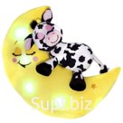 Игрушка мягкая интерактивная Lullabrites Зверюшки-баюшки «Корова», ночник, музыкальная, светящаяся