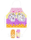 Set "Ice cream and unicorns" (apron + armbands), size 104-116, (50 pcs) art.77181, p/e Article: 77181_conclusion
