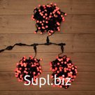 Гирлянда LED ClipLight - ШАРИКИ 24V, 3 нити по 20 м, цвет диодов Красный
