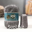 Пряжа "Mink wool" 90% пух норки,10% полиамид 350м/50гр + нитки (803 св. маренго)
