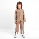 Костюм (рубашка и брюки) детский KAFTAN «Муслин», размер 30 (98-104 см), бежевый