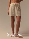 Шорты домашние женские SL HOME Linen, белые, размер M