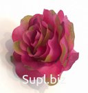 Размер (см) — 9
Материал — шелк
Модель — Голова розы
Цвет — розовый с зеленым краем