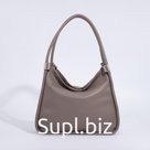 Сумка-мешок на молнии, цвет серый