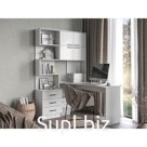 Стол компьютерный Брауни Правый, 1280х2000х1450, Белый