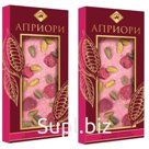 Шоколад Априори белый шоколад с фисташкой и малиной, 2шт по 100г