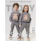 Костюм детский Amarobaby Teddy, рост 98 см, цвет серый
