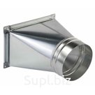 Переход 200х100/ф150 из оцинкованной стали