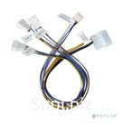 Procase Кабель разветвитель на 3 PWM вентилятора, 450 мм 3 4pin to fan + 1 Molex to PSU + 1 4pin to MB