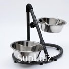 Регулируемая разноуровневая подставка с 2 мисками по 2.5 л