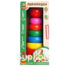 Игрушка деревянная ТМ "Буратино", пирамида в русс. кор. в кор.180шт