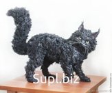 Скульптура «Большой серый кот породы мейн кун» - изготовление на заказ