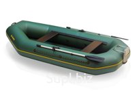 Лодка ПВХ "Компакт-300Р" (серый цвет)   сумка-конверт, рейки из ламинированной фанеры и транец в комплекте