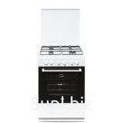 Плита CEZARIS ПГ 3200-13, газовая, 4 конфорки, 59 л, газовая духовка, бело-чёрная