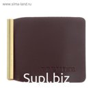 Портмоне с зажимом, цвет бордовый