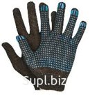 Перчатки 10/5-132 текс х/б с ПВХ (точка) черные