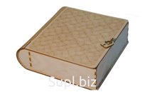 Коробка-книга из дерева 20*17*5,5 см витраж