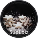 Tin tray with cookies on black. Size: 33.3 x 4 cm.