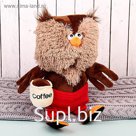 Мягкая игрушка «Сова &amp; Coffee», 25 см