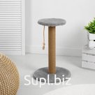 Gray scratching post with a round platform / circle Article: MT14021_conclusion