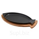 Сковородка для рыбы 20*32см,чугун на д/подставке LAVA