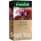 Чай Greenfield "Spring Melody", черный с ароматом мяты, чабреца, 25 фольг. пакетиков по 2г