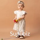 Костюм для девочки (платье, повязка) «Крошка Я» Olives, рост 80-86 см, молочный